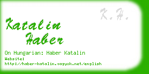 katalin haber business card